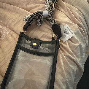 Elegant Black Transparent Crossbody Bag